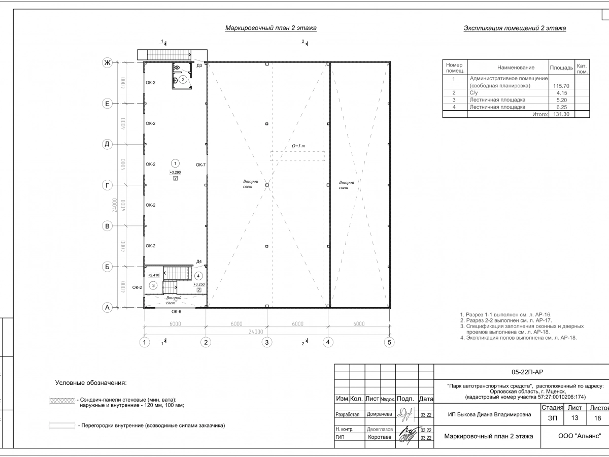 Планировка СТО с АБК из сэндвич-панелей -  фото 16