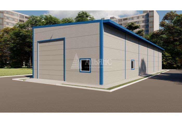 3D визуализация СТО из сэндвич-панелей - фото 1