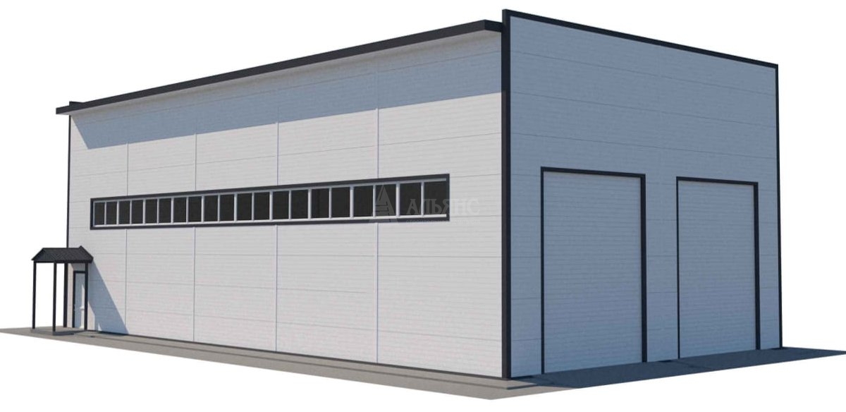 3D визуализация Грузовое СТО из сэндвич-панелей - фото 5